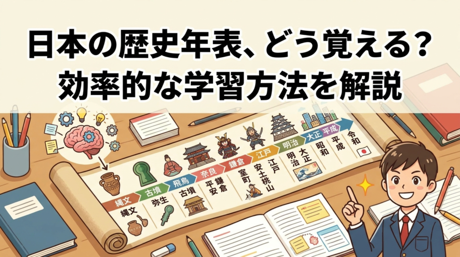 日本の歴史年表、どう覚える？効率的な学習方法を解説