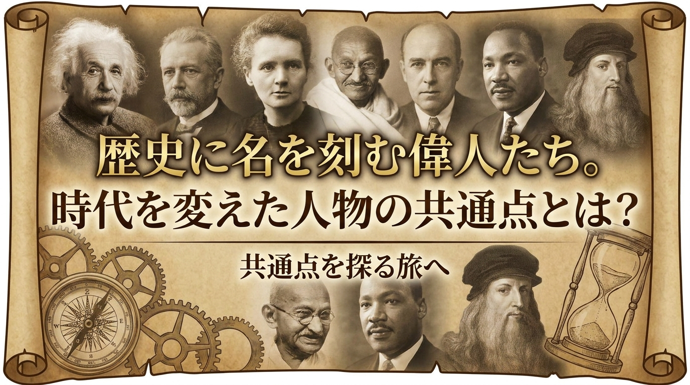 歴史に名を刻む偉人たち。時代を変えた人物の共通点とは？