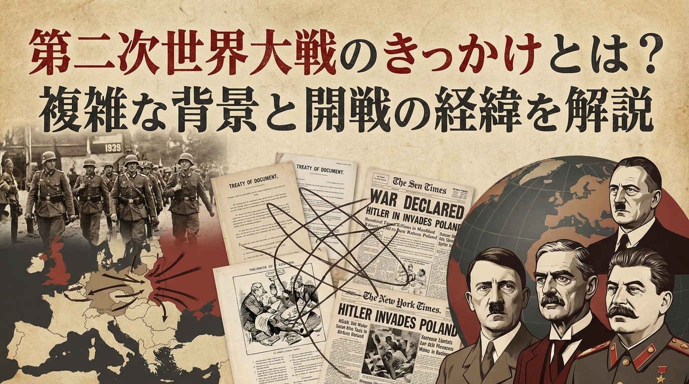 第二次世界大戦のきっかけとは？複雑な背景と開戦の経緯を解説