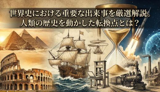 世界史における重要な出来事を厳選解説。人類の歴史を動かした転換点とは？
