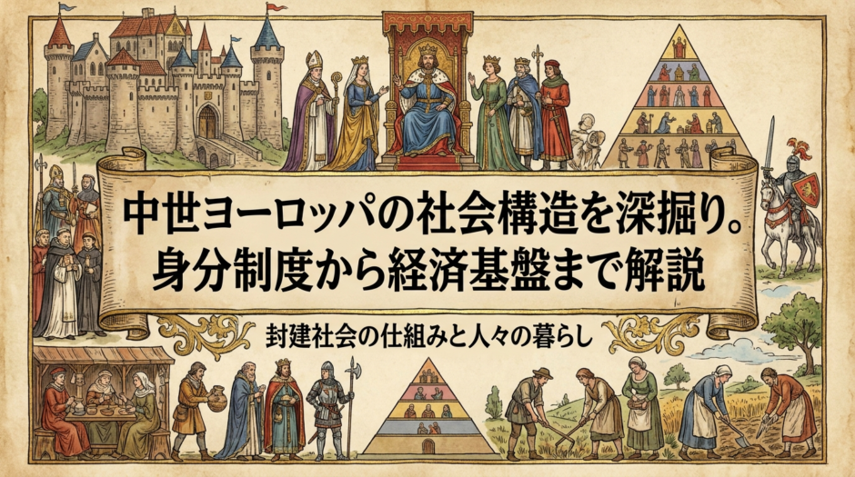 中世ヨーロッパの社会構造を深掘り。身分制度から経済基盤まで解説