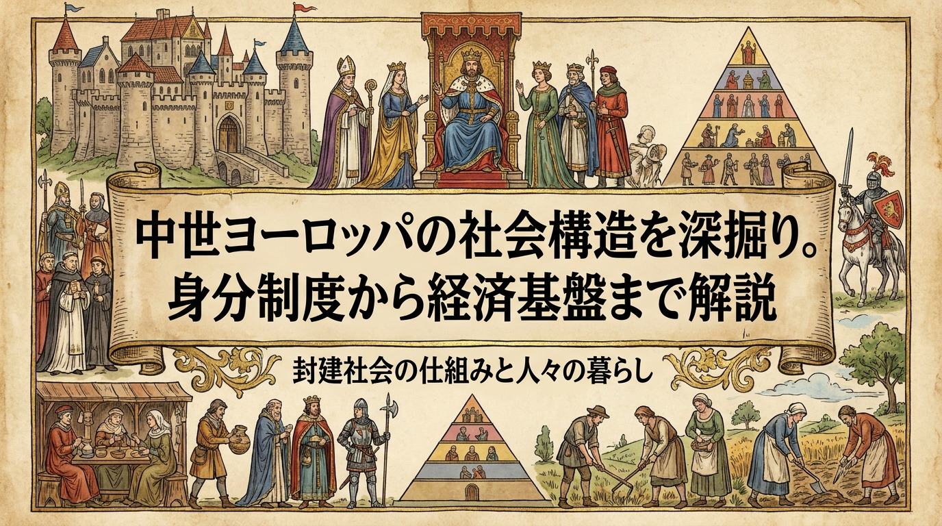 中世ヨーロッパの社会構造を深掘り。身分制度から経済基盤まで解説