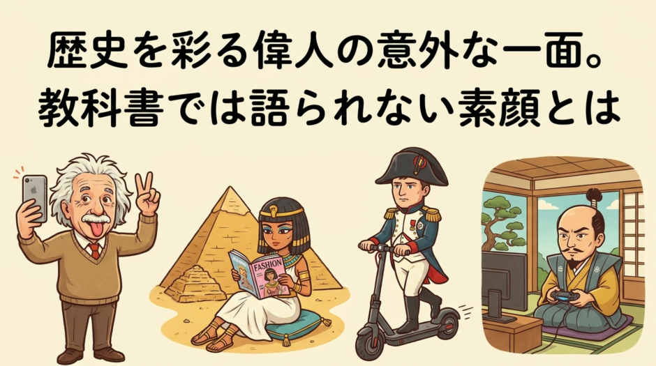 歴史を彩る偉人の意外な一面。教科書では語られない素顔とは