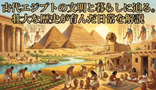 古代エジプトの文明と暮らしに迫る。壮大な歴史が育んだ日常を解説