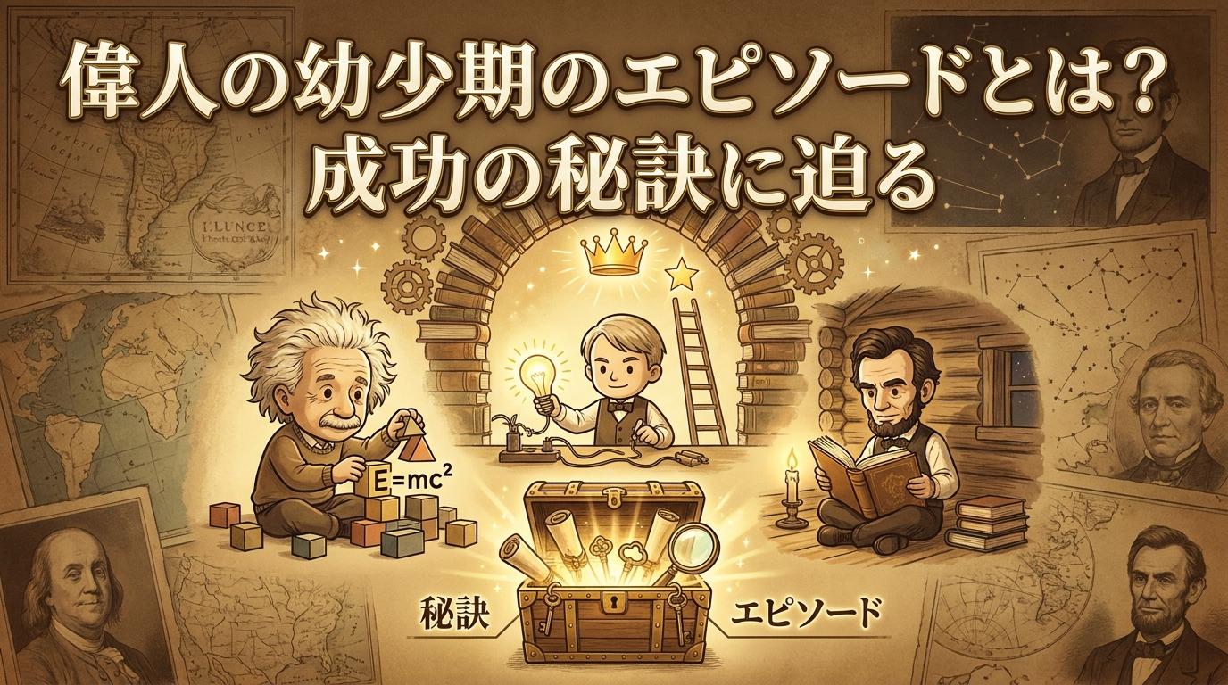 偉人の幼少期のエピソードとは？成功の秘訣に迫る