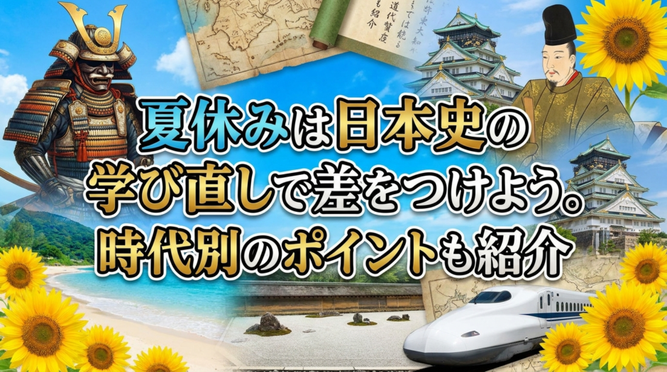 夏休みは日本史の学び直しで差をつけよう。時代別のポイントも紹介