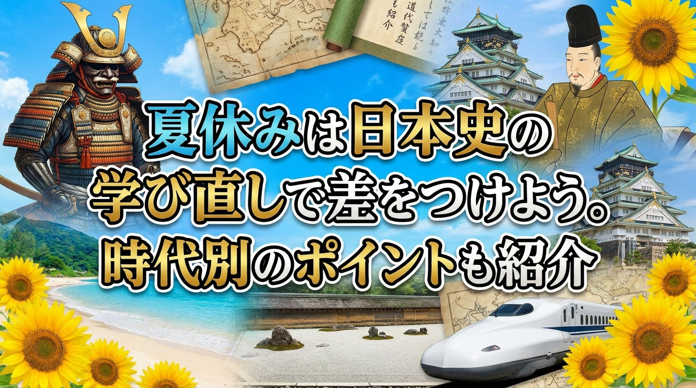 夏休みは日本史の学び直しで差をつけよう。時代別のポイントも紹介
