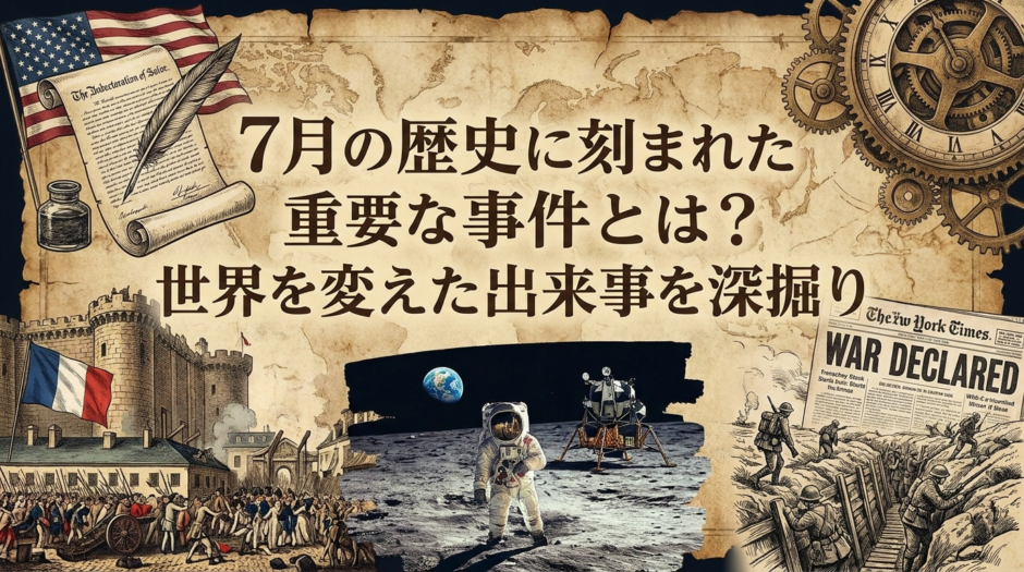 7月の歴史に刻まれた重要な事件とは？世界を変えた出来事を深掘り