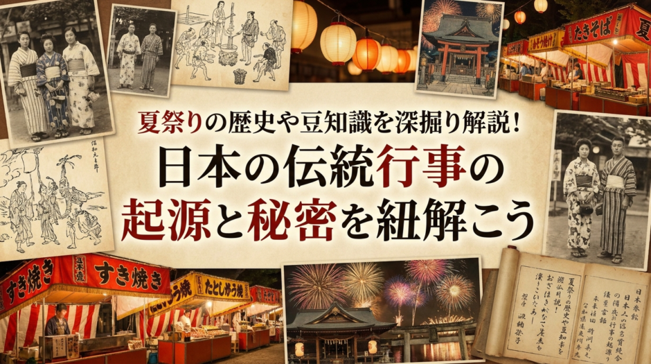 夏祭りの歴史や豆知識を深掘り解説！日本の伝統行事の起源と秘密を紐解こう