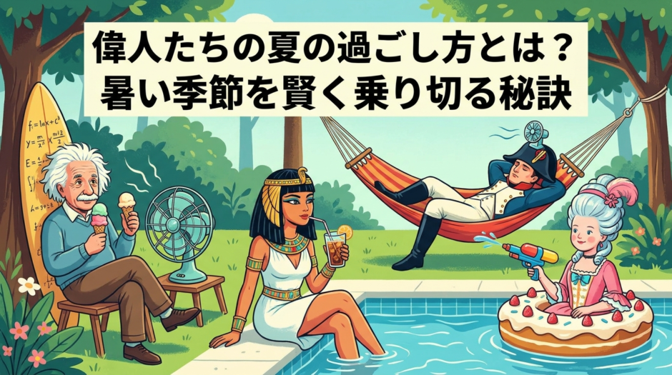 偉人たちの夏の過ごし方とは？暑い季節を賢く乗り切る秘訣