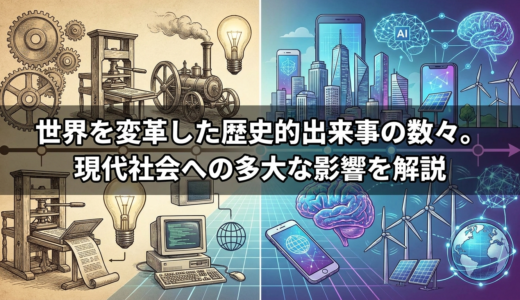 世界を変革した歴史的出来事の数々。現代社会への多大な影響を解説