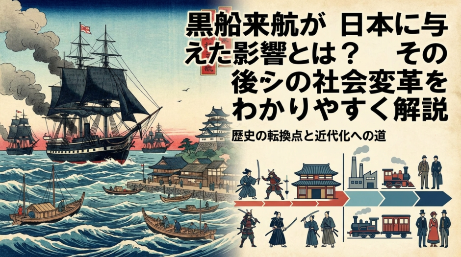 黒船来航が日本に与えた影響とは？その後の社会変革をわかりやすく解説