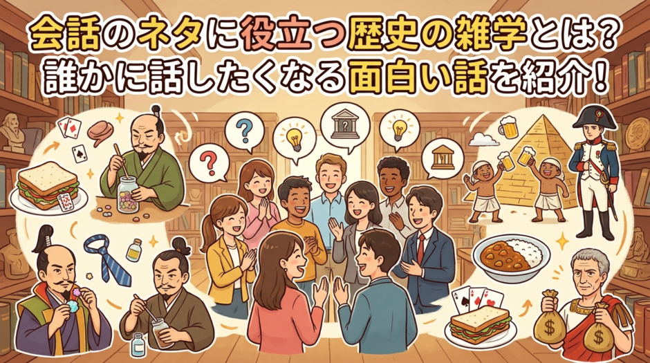会話のネタに役立つ歴史の雑学とは？誰かに話したくなる面白い話を紹介！