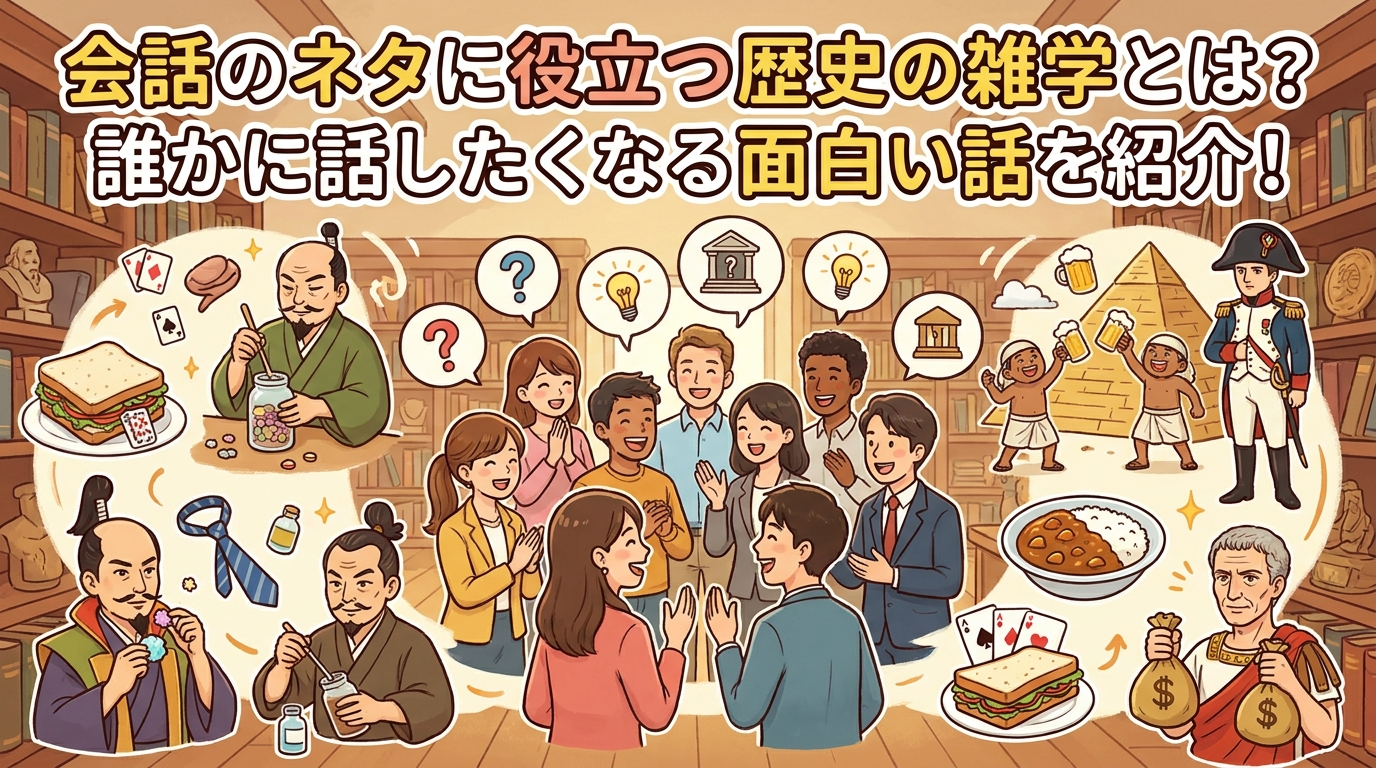会話のネタに役立つ歴史の雑学とは?誰かに話したくなる面白い話を紹介!